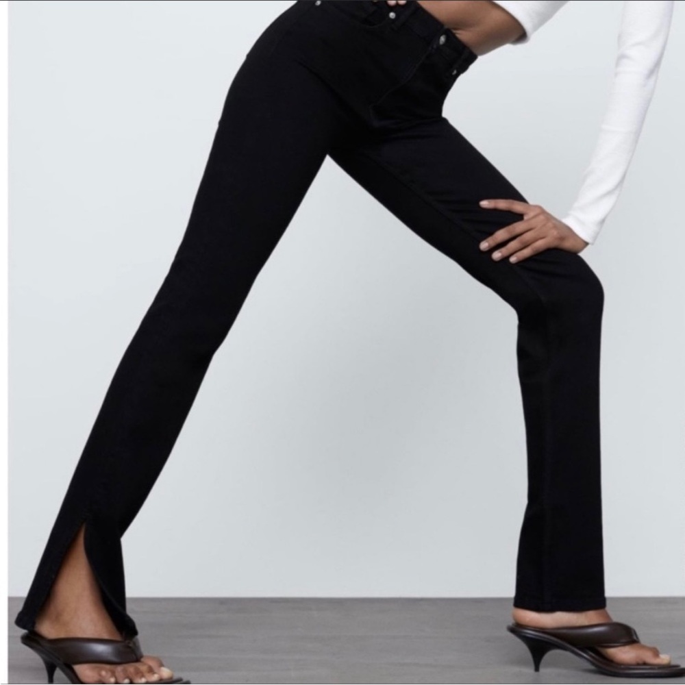 Zara Split Hem Jeans